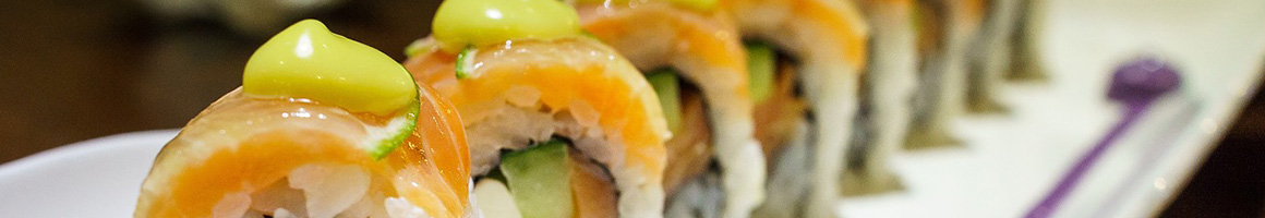 Eating Sushi at Ru San's restaurant in Atlanta, GA.